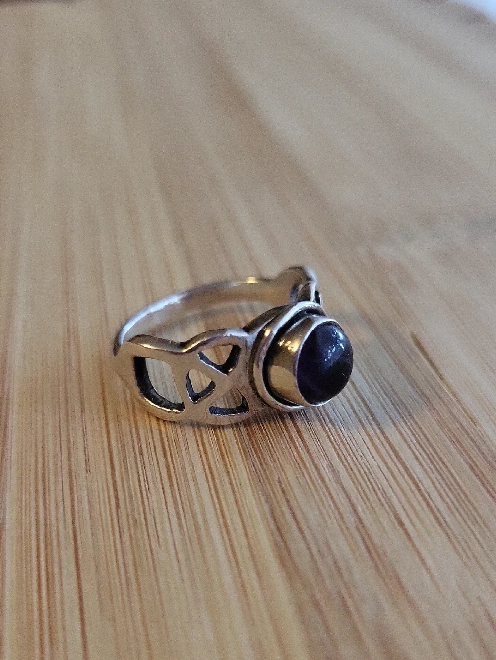 Sterling Amethyst Cabochon 